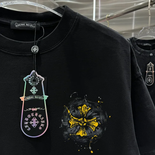 Chrome Hearts T-Shirts Oversized crewneck T-shirt with cross graphic print product detail image 36