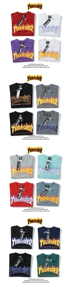 Thrasher Magazine Flame Logo Purple T-Shirt - 4