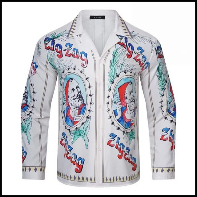 AMIRI Shirts Short-Sleeve Button-Up Graphic Print Shirt product detail image 19