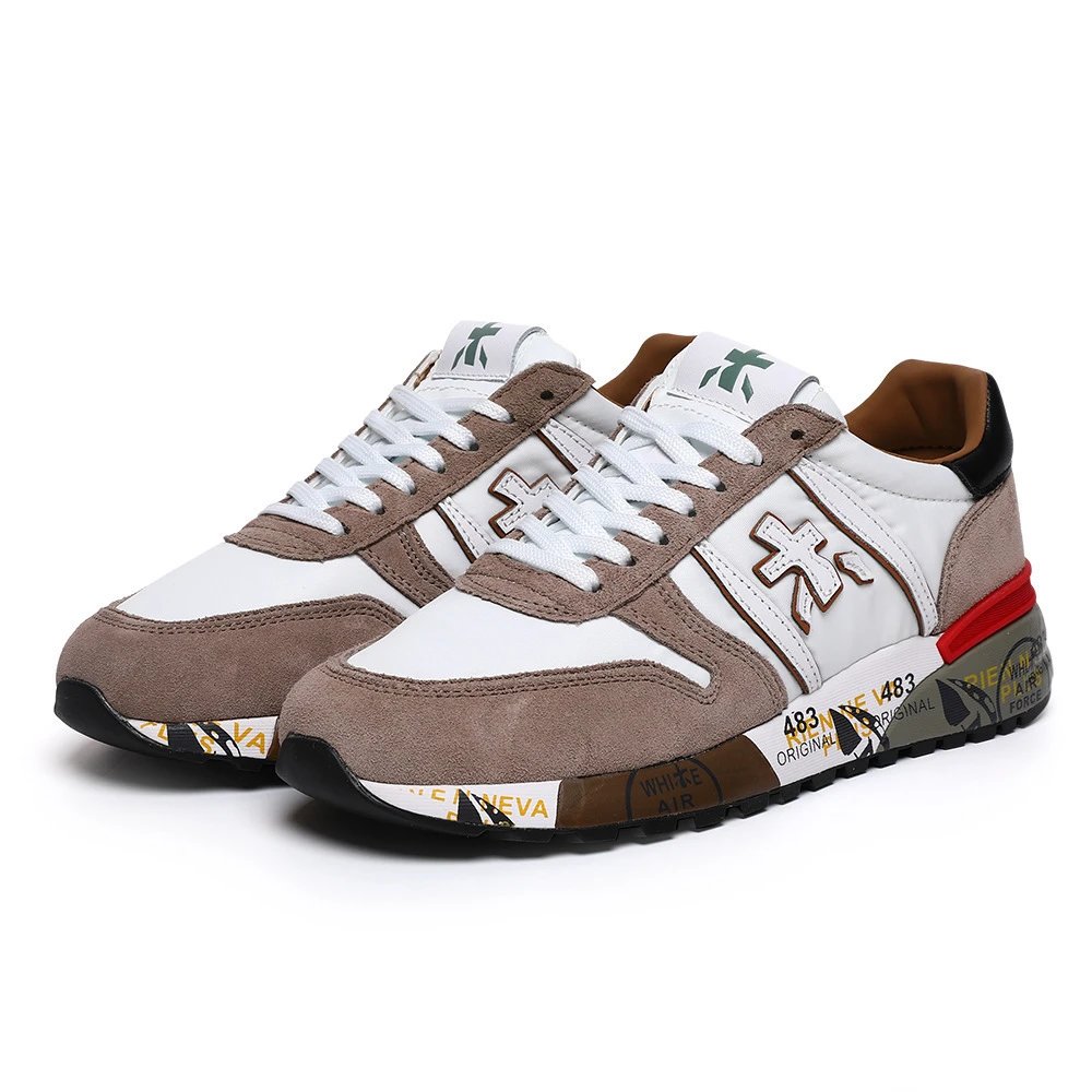 Premiata Sneakers Lace-Up Low-Top with Graphic Printed Midsole image 2