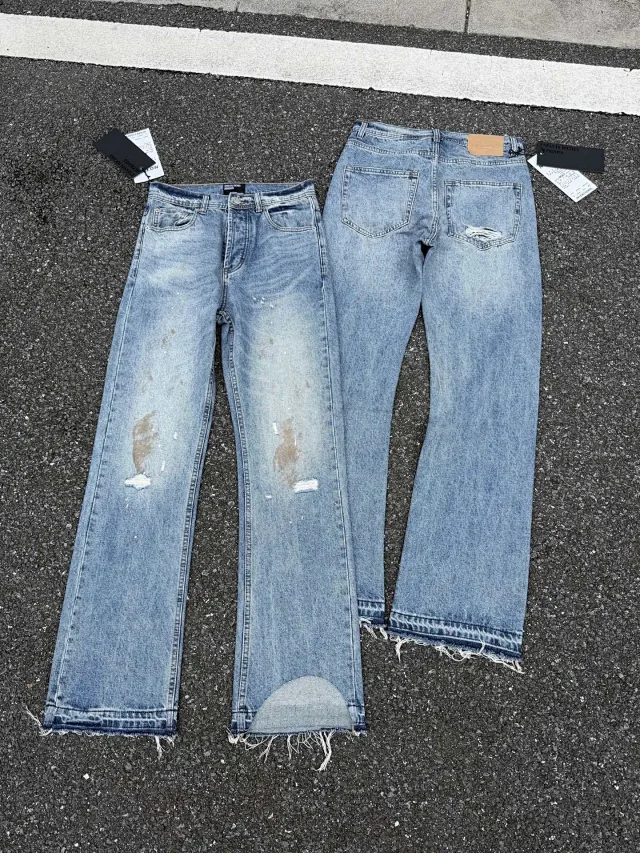 Purple Brand Jeans Distressed flared with frayed hems product detail image 9