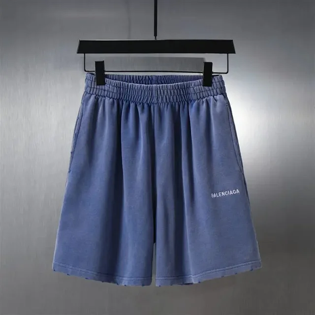 Balenciaga Shorts Layered elastic-waist with plaid waistband product detail image 6