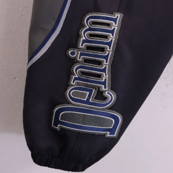 Design Track Pants Navy and Gray Sporty Sweatpants - 5