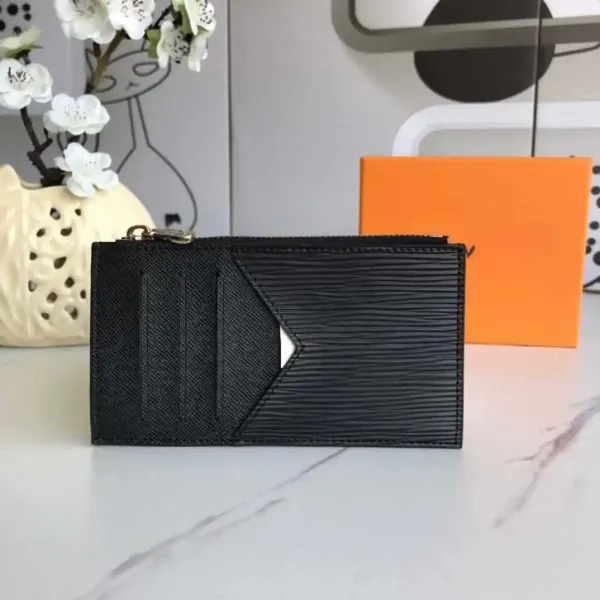 Louis Vuitton Damier Ebène Card Holder with Zip Pocket Brown Wallet - 13