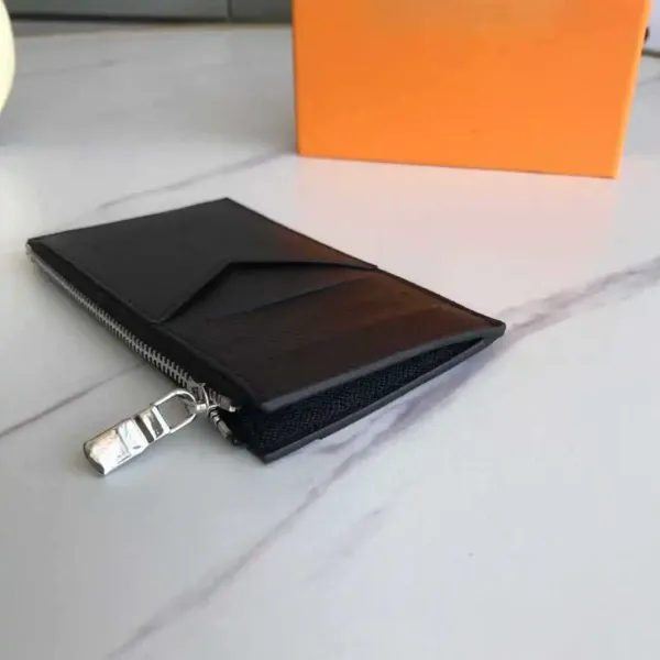 Louis Vuitton Damier Ebène Card Holder with Zip Pocket Brown Wallet - 17