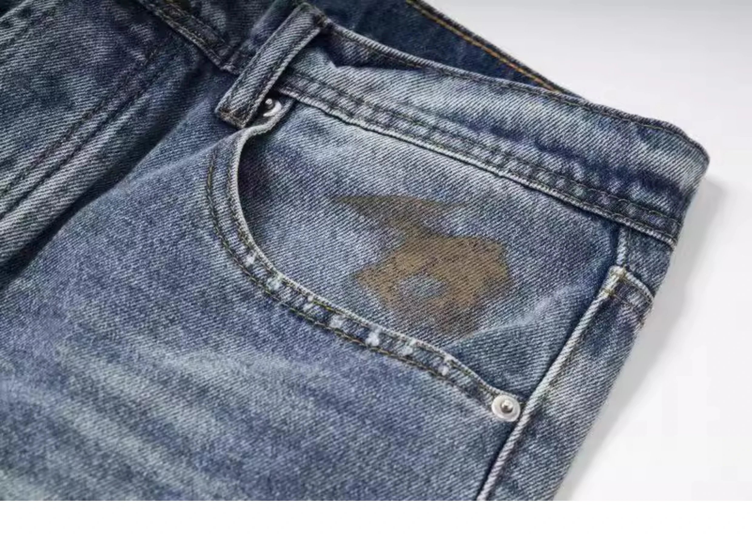 Design Distressed Paint-Splatter Flared Jeans Blue - 30