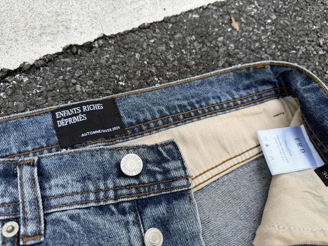 Purple Brand Jeans Distressed flared with frayed hems product detail image 15