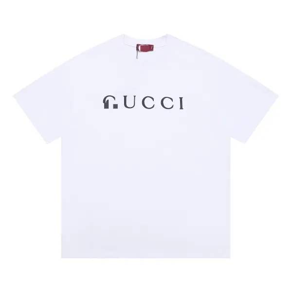 Gucci Logo Print Burgundy T-Shirt - 15