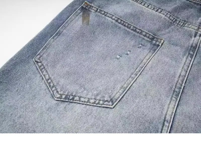 Design Distressed Paint-Splatter Flared Jeans Blue - 36