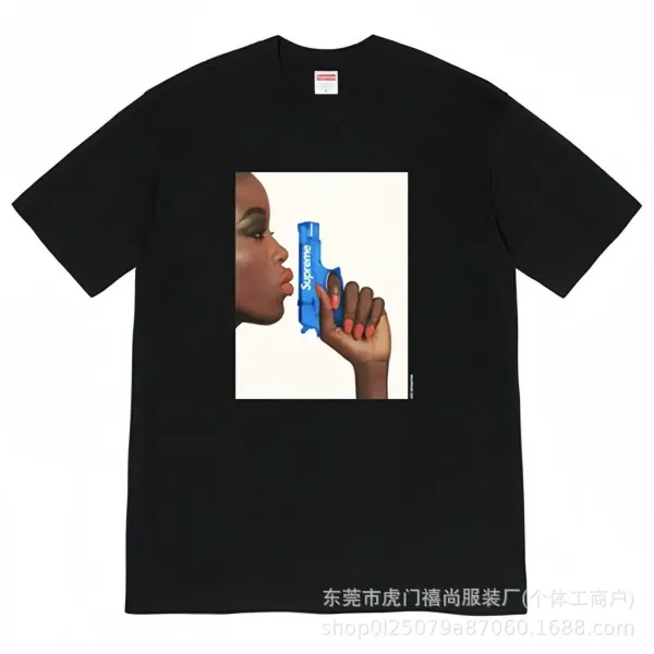 Supreme Gun Print Beige T-Shirt - 8