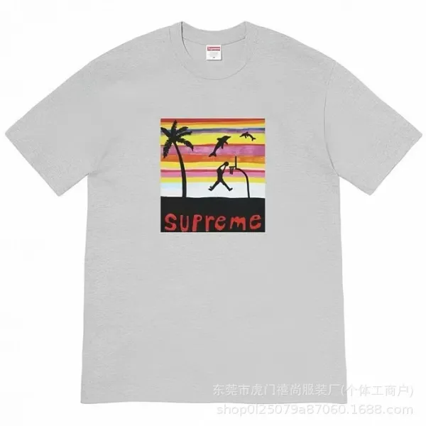Supreme Gun Print Beige T-Shirt - 44