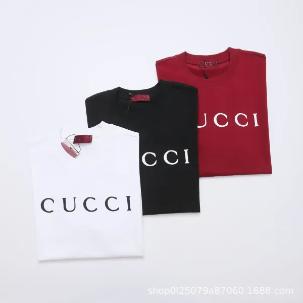 Gucci Logo Print Burgundy T-Shirt - 12