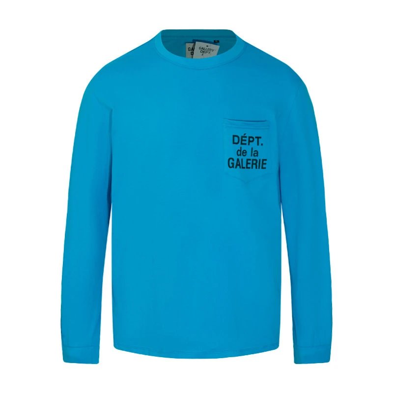 Gallery Dept. T-Shirts Long-Sleeve Pocket Graphic T-Shirt — Blue