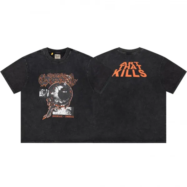 Art That Kills Bomb Skull Graphic T-Shirt Black - 1