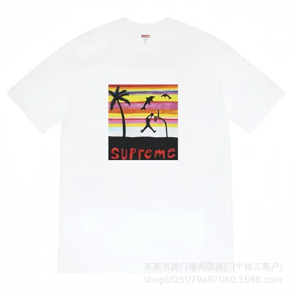 Supreme Gun Print Beige T-Shirt - 47