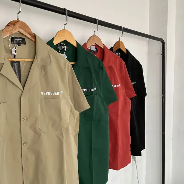 Represent Short-Sleeve Work Shirt Beige Shirt - 5