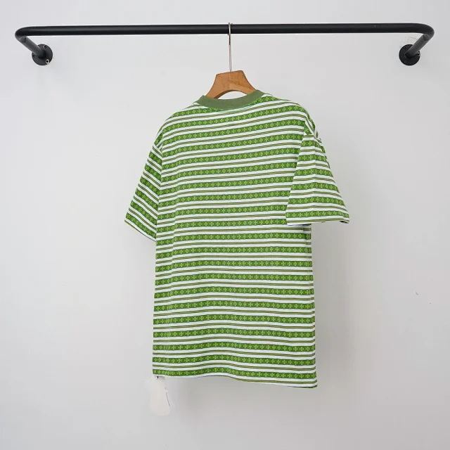 Chrome Hearts T-Shirts Striped short-sleeve T-shirt with cross motif product detail image 19