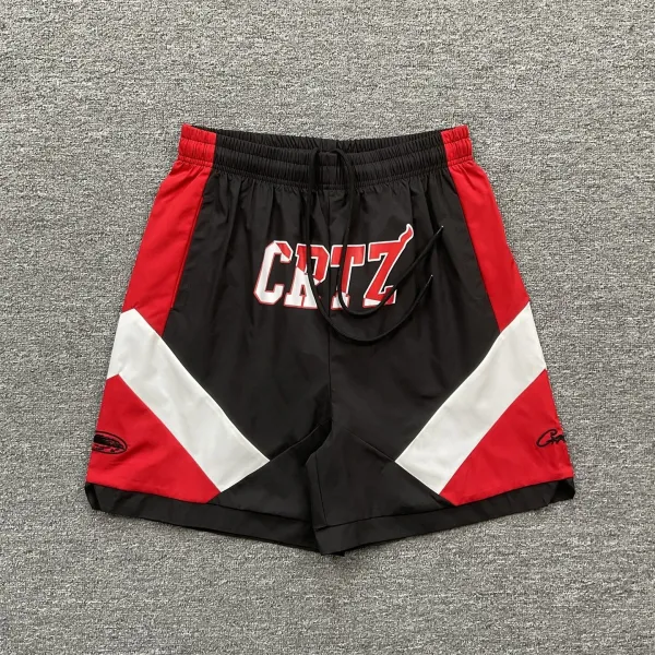 Corteiz CRTZ Graphic Panel Shorts Turquoise Pink Black - 5