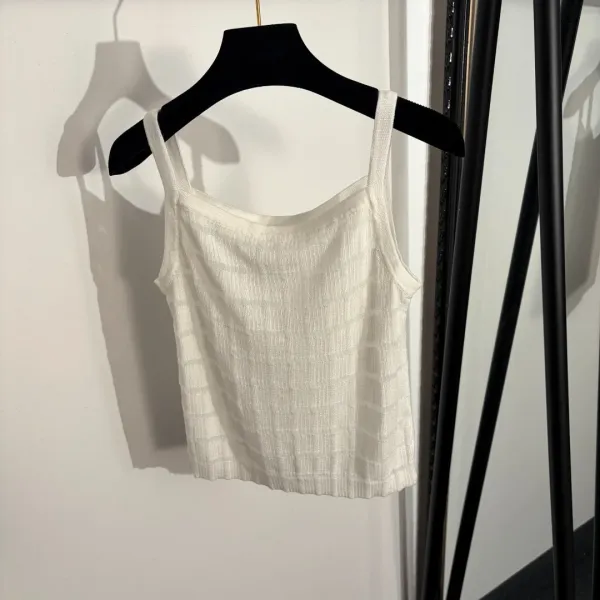Design Knit Stripe Yellow Crop Top and Cardigan Set - 8