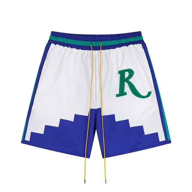 Rhude Shorts Embroidered R Logo Color-Block Drawstring product detail image 10