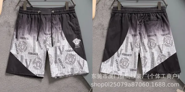Fendi FF Monogram Print Shorts Black / White - 8