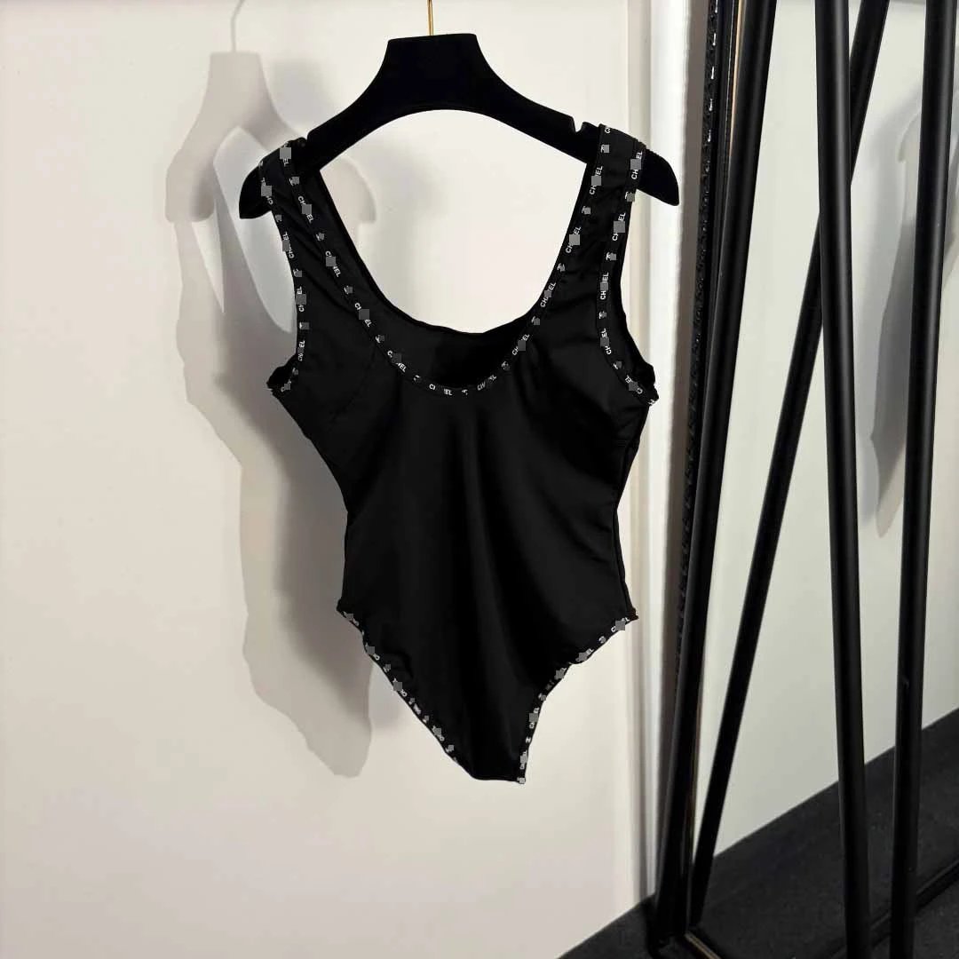 Chanel Swimwear Logo-trim one-piece swimsuit image 3
