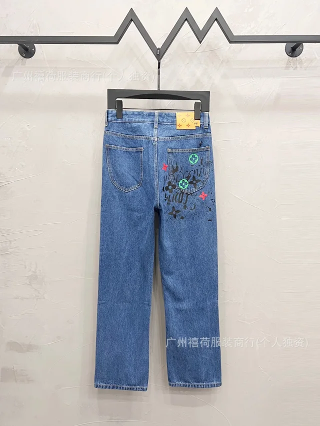 Louis Vuitton Jeans Straight-Leg Graphic Patch product detail image 6