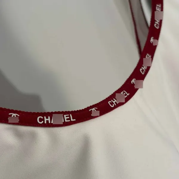 Chanel Logo-Trimmed White Bodysuit Underwear - 7