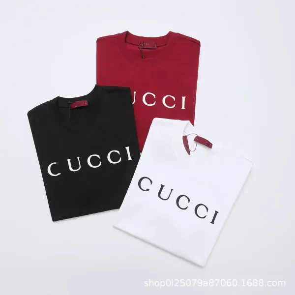 Gucci Logo Print Burgundy T-Shirt - 11