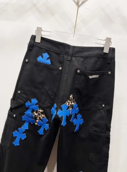 Chrome Hearts Cross-Embroidered Cargo Pants Gray - 9