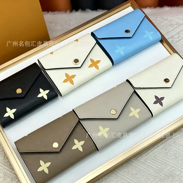 Unbranded Wallets & Card Holders Long snap-flap wallet with floral print product detail image 1