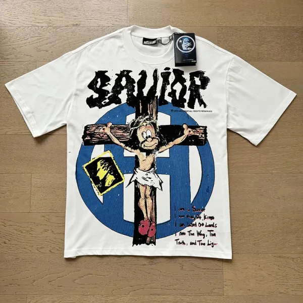 Hellstar x WWE Rey Mysterio 9-Mask Grid White T-Shirt - 6