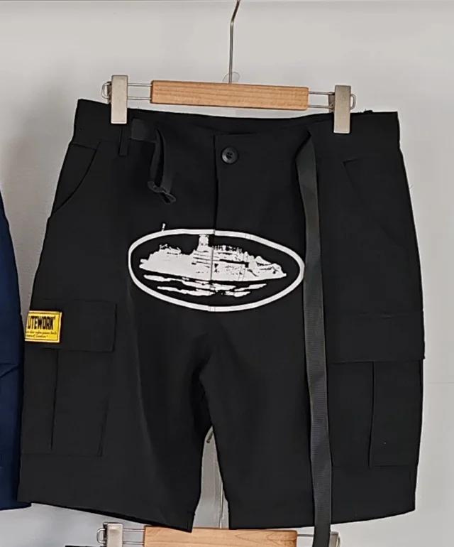 Unbranded Shorts Cargo with ship graphic and webbing belt product detail image 3