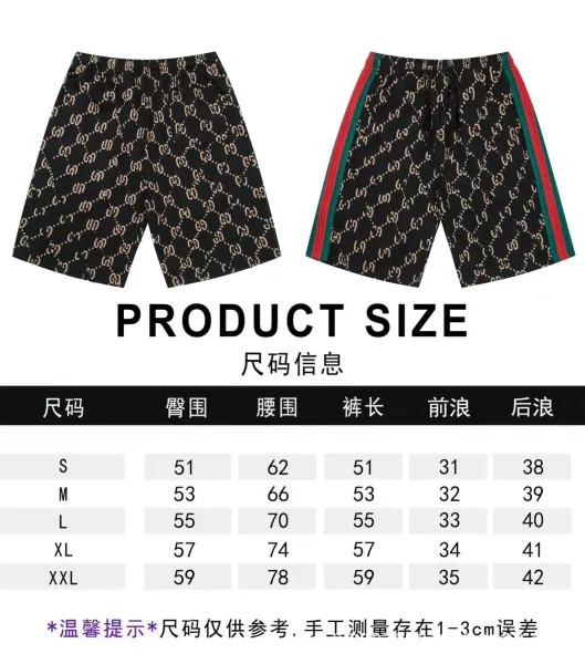 Gucci GG Monogram Print Shorts with Red-White Stripe Side Tape Navy - 9