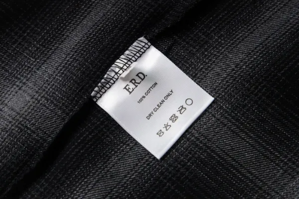 Design Plaid Shirt with Graphic Patches Black / Gray - 13