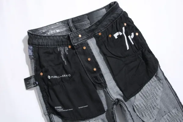 Design Distressed Paint-Splatter Black Jeans - 38