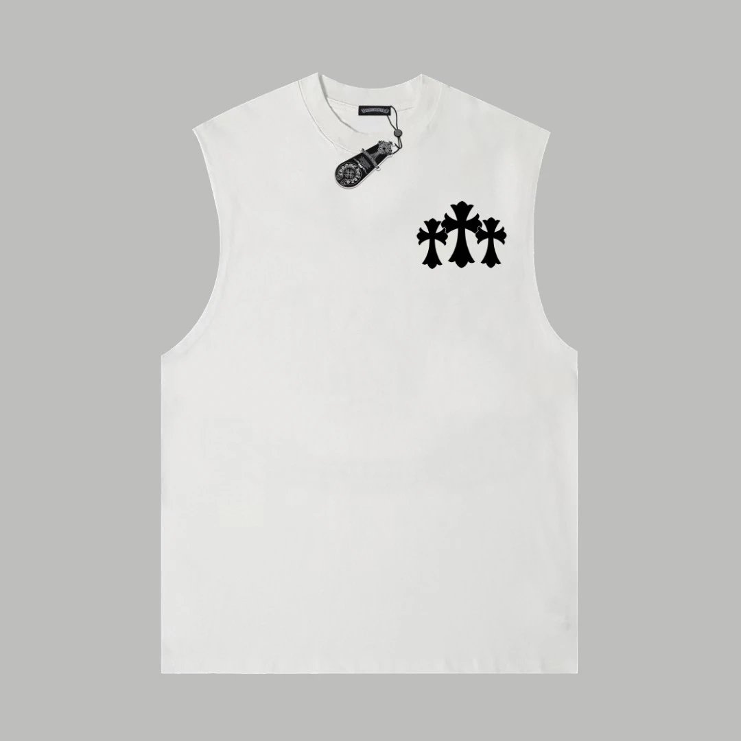 Chrome Hearts Vests Cross Graphic Sleeveless Vest image 2