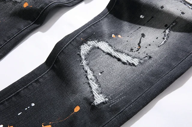 Amiri Jeans Distressed patchwork slim-fit product detail image 41