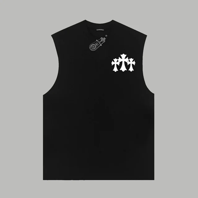 Chrome Hearts Vests Cross Graphic Sleeveless Vest product detail image 2