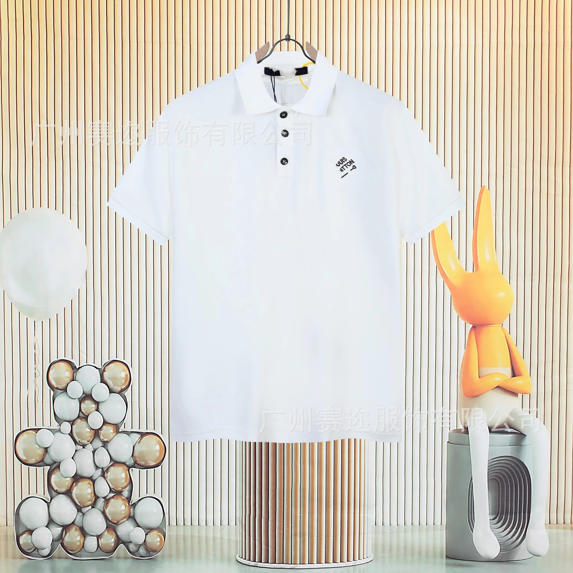 Unbranded Shirts Short-Sleeve Polo Shirt with Contrast Trim and Chest Pocket — L 023 white