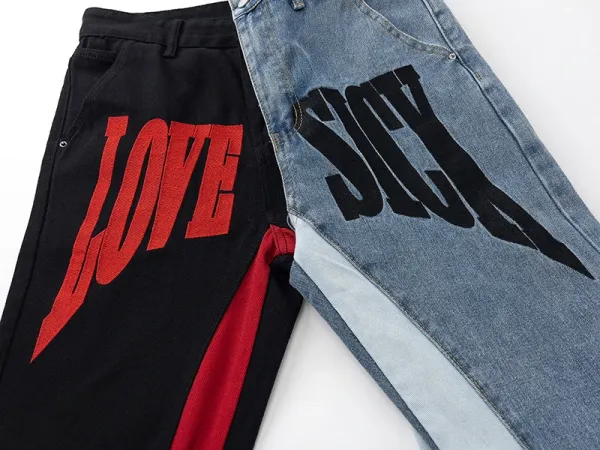Design Love Sick Red Stripe Flared Pants - 8