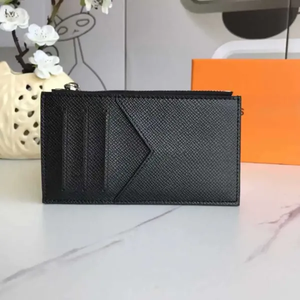 Louis Vuitton Damier Ebène Card Holder with Zip Pocket Brown Wallet - 15