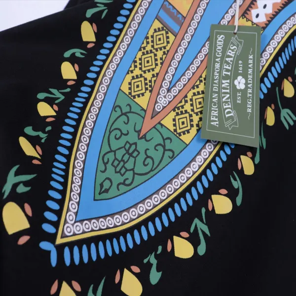 Design Dashiki-Style V-Neck T-Shirt Brown - 7