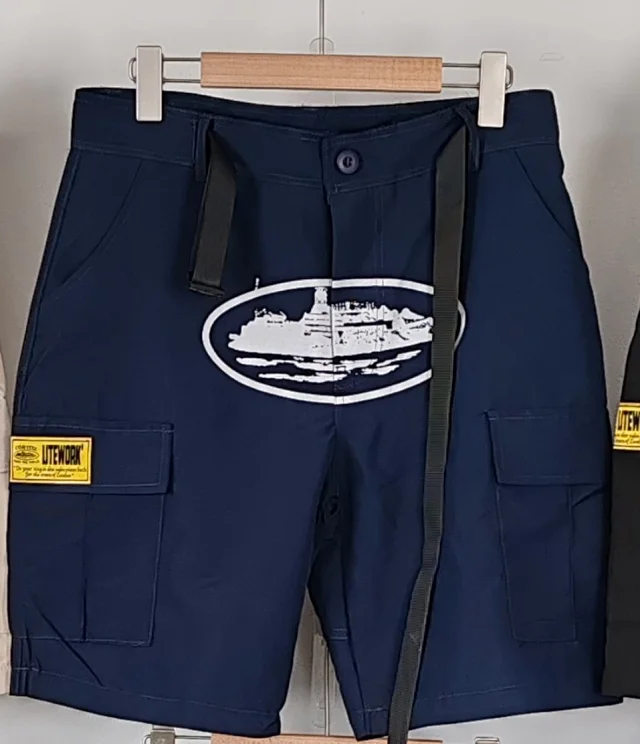 Unbranded Shorts Cargo with ship graphic and webbing belt product detail image 4
