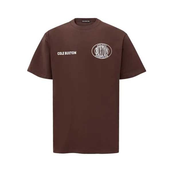Cole Buxton Signature Arch Logo Brown T-Shirt - 26
