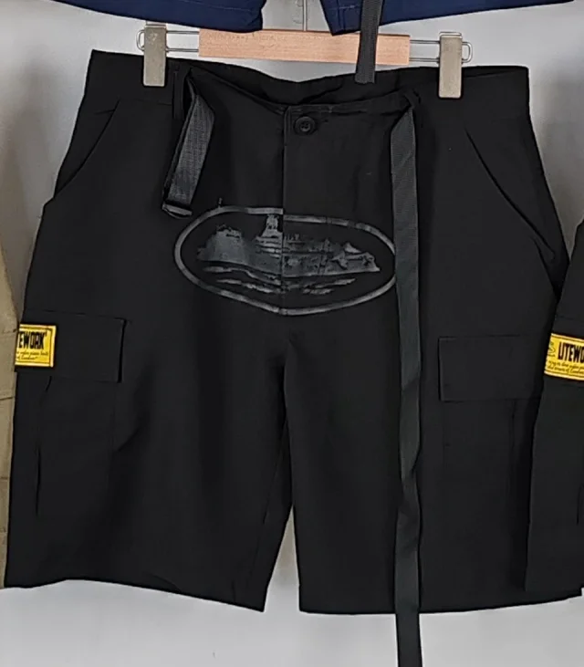 Unbranded Shorts Cargo with ship graphic and webbing belt product detail image 2
