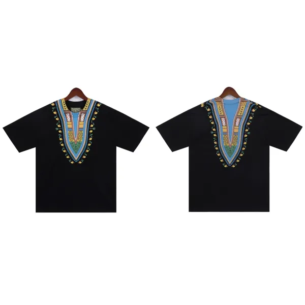 Design Dashiki-Style V-Neck T-Shirt Brown - 4