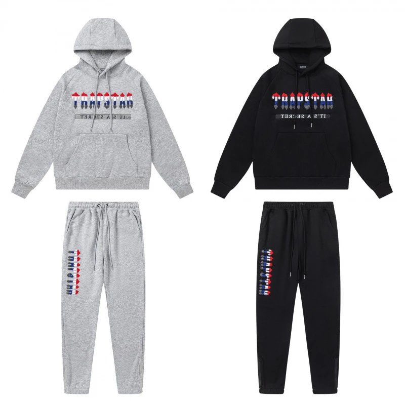 Trapstar Tracksuits Hooded tracksuit with gradient logo print and zip-hem joggers image 4