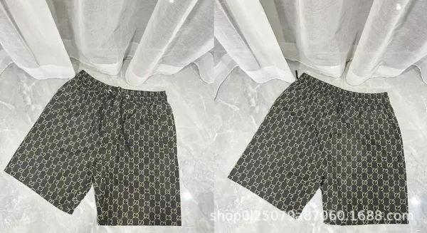 Gucci GG Monogram Print Shorts Black - 19