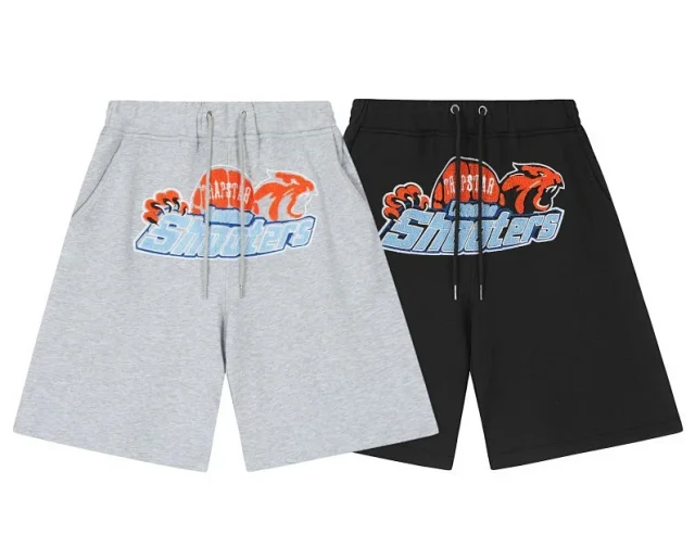 Trapstar Shorts Drawstring with embroidered panther graphic product detail image 14